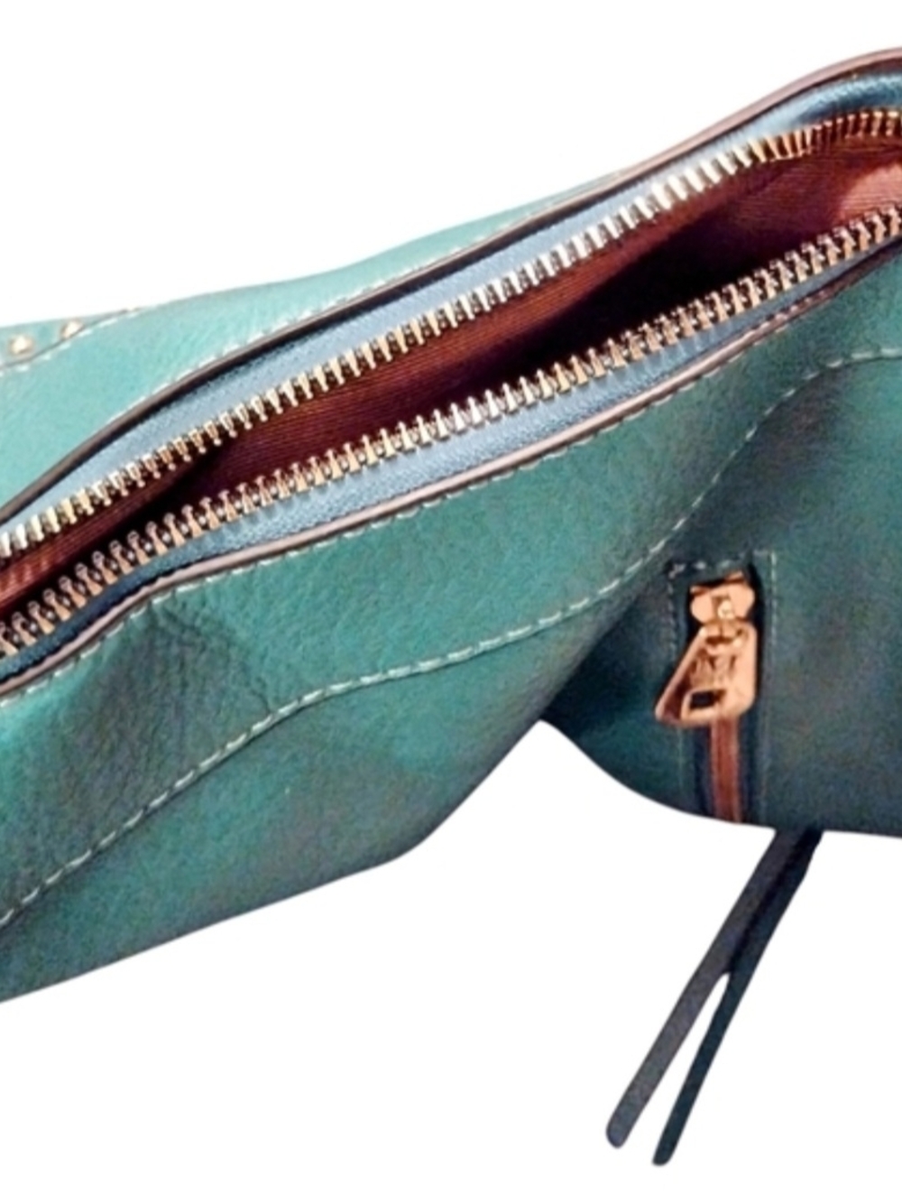 Montana West Teal Studded Shoulder Bag - Picture 14 of 15